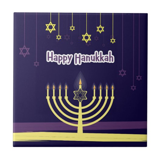 Happy Hanukkah Tegeltje (Voorkant)