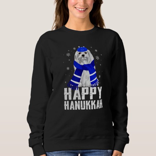 Happy Hanukkah Terrier Dog die de joodse Pet Chan  Trui (Voorkant)