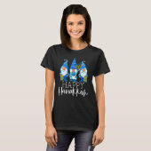 Happy Hanukkah Three Gnomes Jewish Gnome  Chanukah T-shirt (Voorkant volledig)