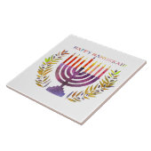 Happy Hanukkah Tile Tegeltje (Zijkant)