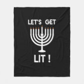 Happy Hanukkah Tis The Season Get Fleece Deken (Voorkant)