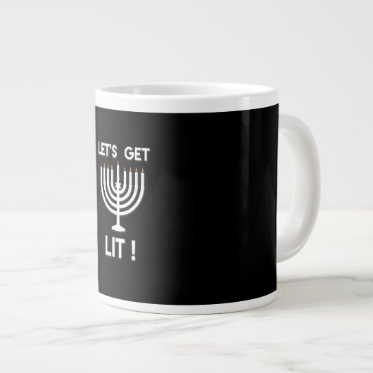 Happy Hanukkah Tis The Season Get Grote Koffiekop (Voorkant rechts)