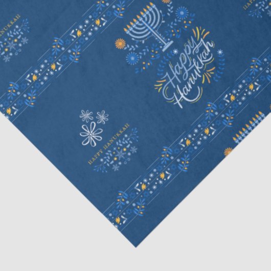 Happy Hanukkah-tissuepapier voor cadeautjes Tissuepapier (Detail)
