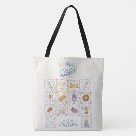 Happy Hanukkah Tote Bag (Voorkant)