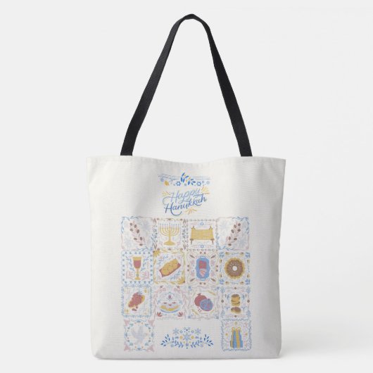 Happy Hanukkah Tote Bag (Achterkant)