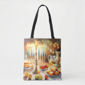 Happy Hanukkah Tote Bag (Voorkant)