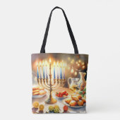 Happy Hanukkah Tote Bag (Achterkant)