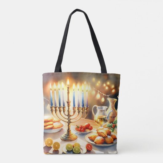 Happy Hanukkah Tote Bag (Achterkant)