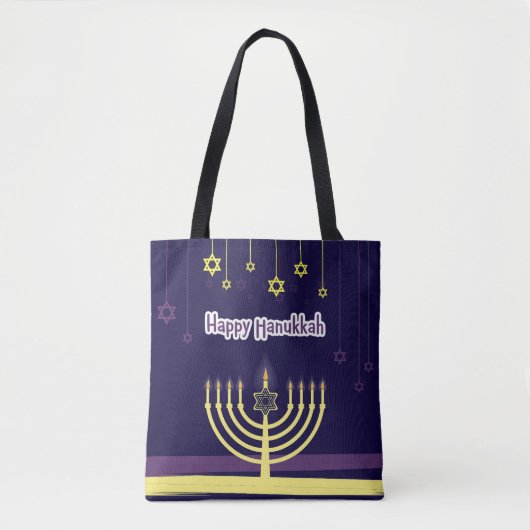 Happy Hanukkah Tote Bag (Voorkant)