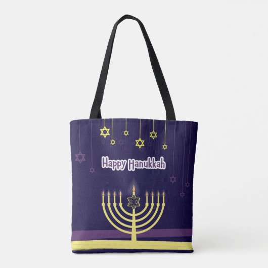 Happy Hanukkah Tote Bag (Achterkant)