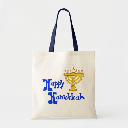 Happy Hanukkah Tote Bag (Voorkant)