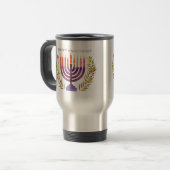Happy Hanukkah Travel Mug Reisbeker (Voorkant links)