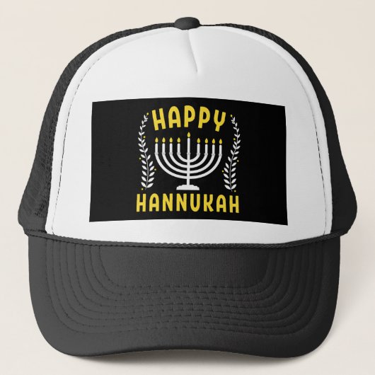 Happy Hanukkah Trucker Pet (Voorkant)