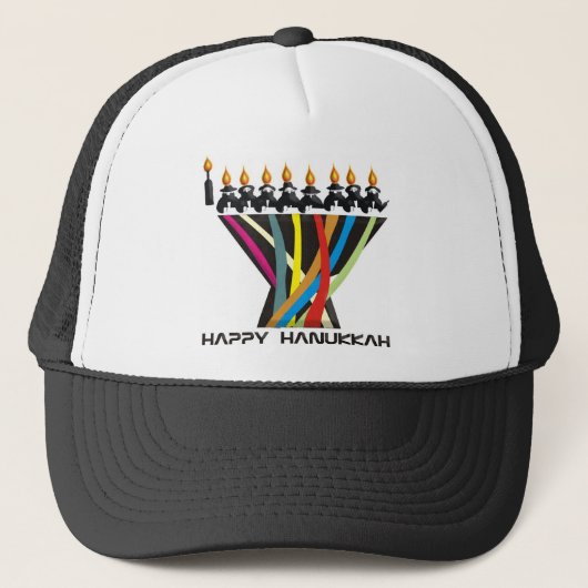 Happy Hanukkah Trucker Pet (Voorkant)