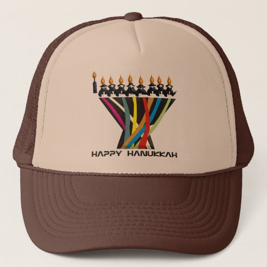 Happy Hanukkah Trucker Pet (Voorkant)