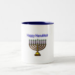 Happy Hanukkah Tweekleurige Koffiemok<br><div class="desc">Hanukkah-Mok</div>