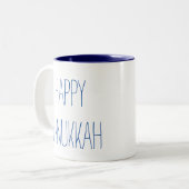 Happy Hanukkah Tweekleurige Koffiemok (Voorkant links)