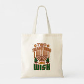 Happy Hanukkah Two Traditions One Wish Kerstmis Tote Bag (Achterkant)