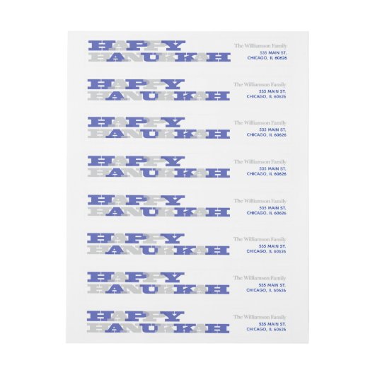 Happy Hanukkah Typografie (Vel)