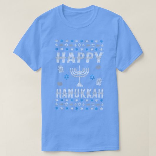 Happy Hanukkah Ugly Holiday T-shirt (Design voorkant)