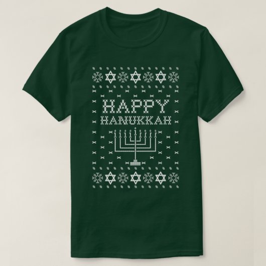 Happy Hanukkah Ugly Sweater T-shirt (Design voorkant)