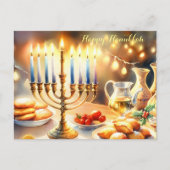 Happy Hanukkah Uitnodiging Briefkaart (Voorkant)