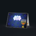 HAPPY HANUKKAH VAKANTIE  WENSKAART KAART<br><div class="desc">HAPPY HANNUKAH Holiday Greeting Kaart with Stars of David, Menorah and Hebrew Letters - Deze unieke Chanoeka-Kaart heeft een onmiskenbare stijlvolle stijl en is ideaal om tijdens het ! van de feestdagen uw vrienden en familie te laten lachen! Dit is een prachtig Chanoeka-wenskaart met een prachtig joods symbool op het...</div>