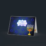 HAPPY HANUKKAH VAKANTIE  WENSKAART KAART<br><div class="desc">HAPPY HANNUKAH Holiday Greeting Kaart with Stars of David, Menorah and Hebrew Letters - Deze unieke Chanoeka-Kaart heeft een onmiskenbare stijlvolle stijl en is ideaal om tijdens het ! van de feestdagen uw vrienden en familie te laten lachen! Dit is een prachtig Chanoeka-wenskaart met een prachtig joods symbool op het...</div>