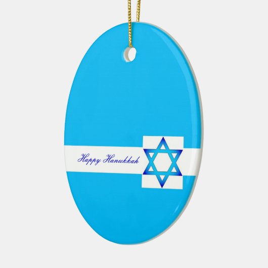 Happy Hanukkah-versiering Keramisch Ornament (Links)