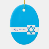 Happy Hanukkah-versiering Keramisch Ornament (Voorkant)