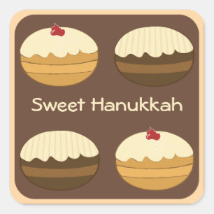 Happy Hanukkah Vierkante Sticker