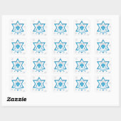 Happy Hanukkah Vierkante Sticker (Vel)