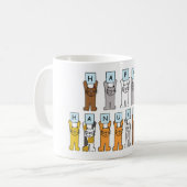 Happy Hanukkah voor Cat Lover Koffiemok (Voorkant links)