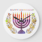 Happy Hanukkah Wall klok (Voorkant)