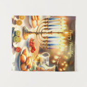 Happy Hanukkah Wandkleed (Voorkant (horizontaal))