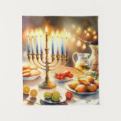 Happy Hanukkah Wandkleed (Voorkant)