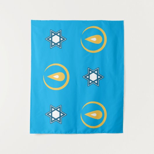 Happy Hanukkah Wandkleed (Voorkant)