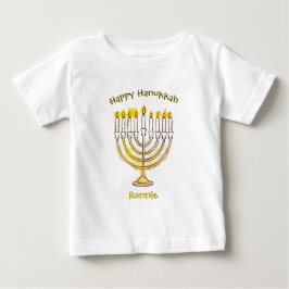 Happy Hanukkah Waterverf Bright Menorah
