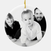 Happy Hanukkah Waterverf Familiefoto Keramisch Ornament (Achterkant)