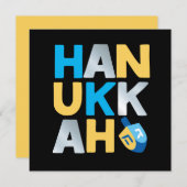 Happy Hanukkah Wenskaart (Voorkant / Achterkant)