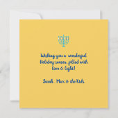 Happy Hanukkah Wenskaart (Achterkant)