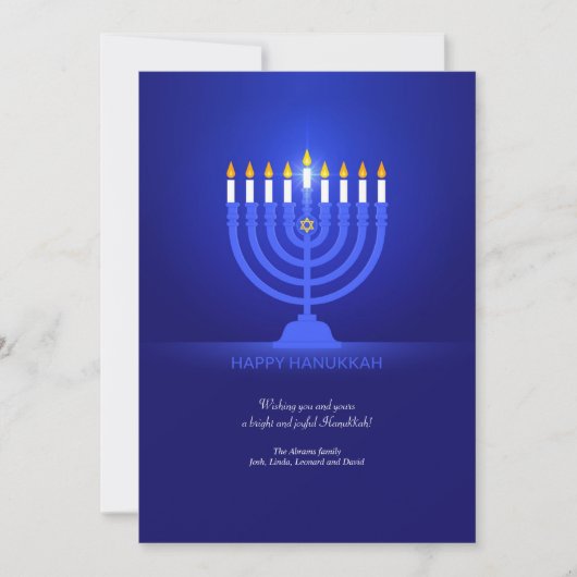 Happy Hanukkah Wenskaart Feestdagenkaart (Voorkant)