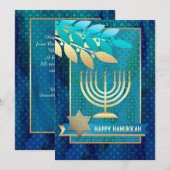 Happy Hanukkah.  Wenskaarten Feestdagenkaart (Voorkant / Achterkant)