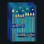 Happy Hanukkah.  Wenskaarten Feestdagenkaart<br><div class="desc">Happy Hanukkah! Menorah Candles en Ster van David Design  Hanukkah Wenskaarten / Hanukkah Celebration Invitations with personalized text. Overeenkomende kaarten en geschenken die beschikbaar zijn in de joodse Feestdagen / Hanukkah-categorie van onze winkel.</div>