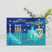 Happy Hanukkah. Wenskaarten Feestdagenkaart (Staand voorkant)