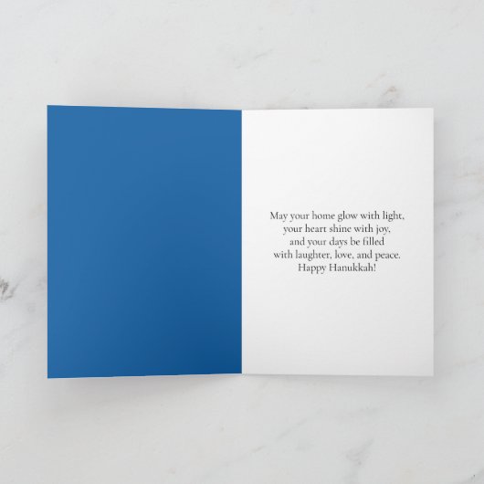 Happy Hanukkah Window Scene Cozy Winter  Kaart (Binnen)