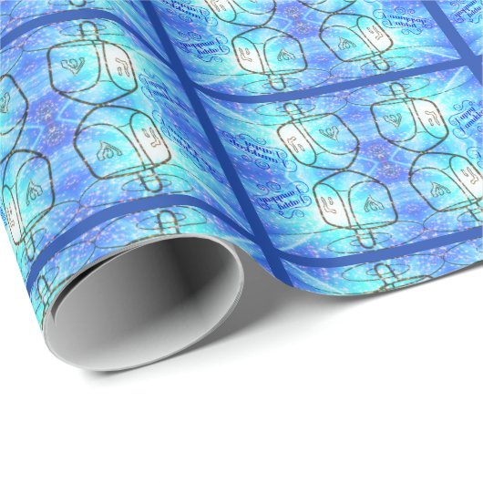 Happy Hanukkah Wrapping Paper Cadeaupapier (Rol Hoek)