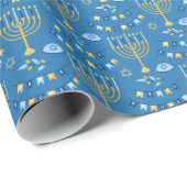 Happy Hanukkah Wrapping Paper Cadeaupapier (Rol Hoek)