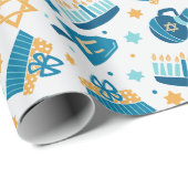 Happy Hanukkah Wrapping Paper Cadeaupapier (Rol Hoek)