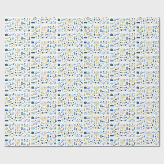 Happy Hanukkah Wrapping Paper Cadeaupapier (Vlak)